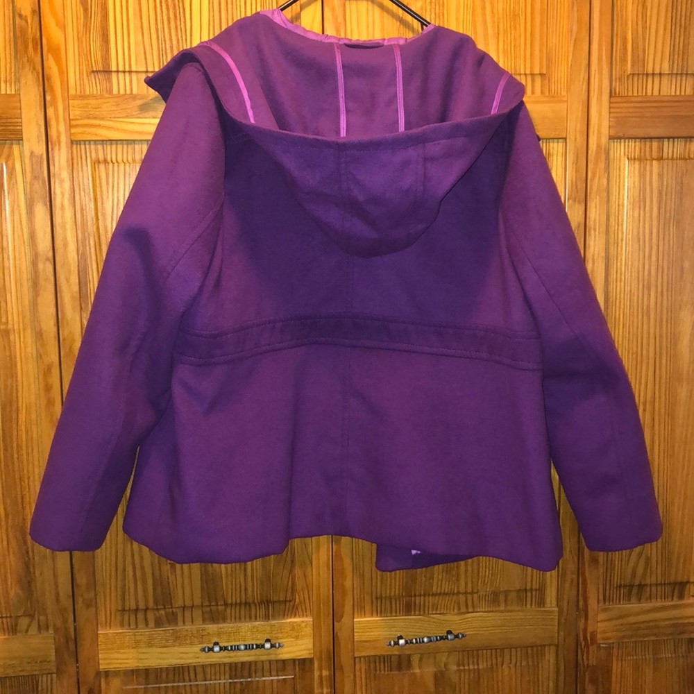 Old Navy Women's Purple Pea Coat - Picture 7 of 8